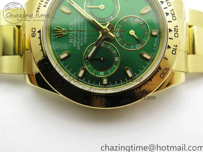 YG Daytona Edition Green YG 1:1 Best Bracelet Steel 904L KKF A7750 Dial on 0401